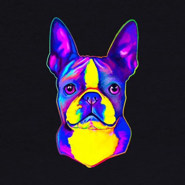 Boston Terrier in Colors by PenguinCornerStore